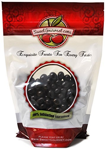 Dark chocolate covered espresso beans, whole roasted coffee beans shelled in dark chocolate, one pound resealable pouch